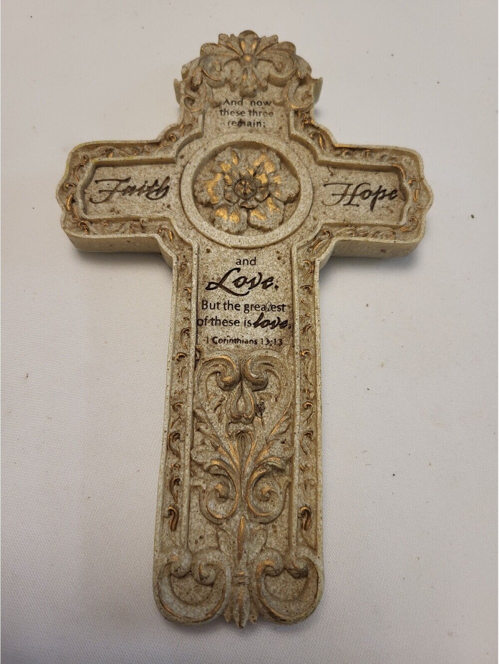 Decorative Wall Cross with Inspirational Scripture 7x5